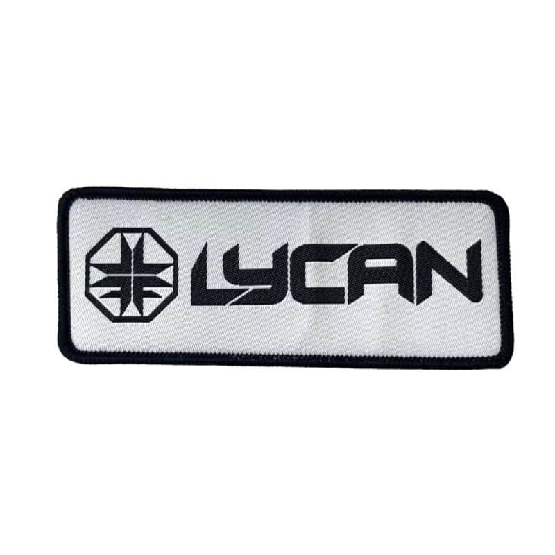 PARCHES LYCAN - FONDO BLANCO LOGO NEGRO