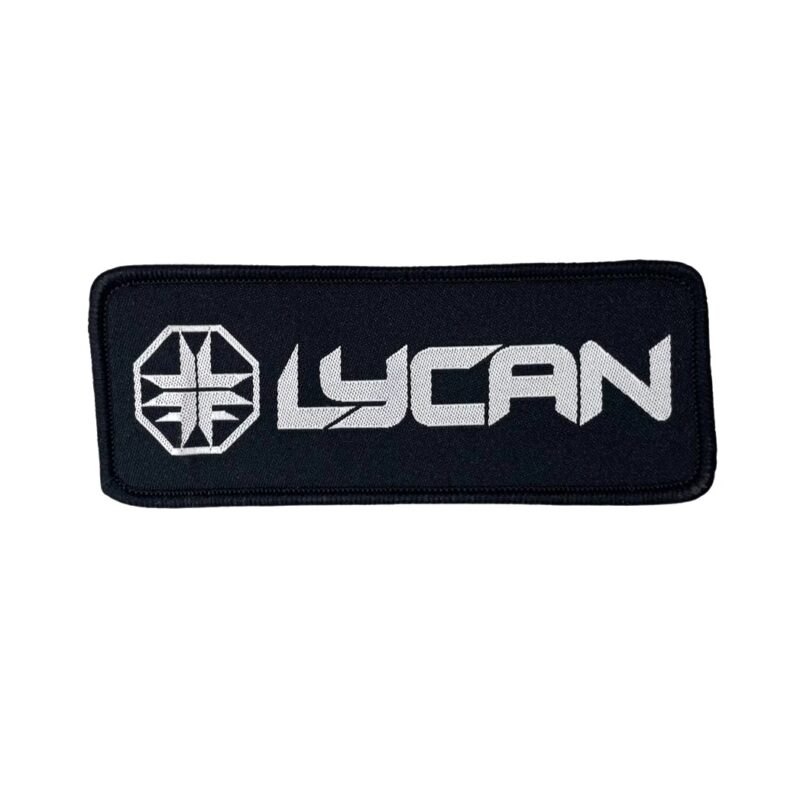 PARCHES LYCAN - FONDO NEGRO LOGO BLANCO