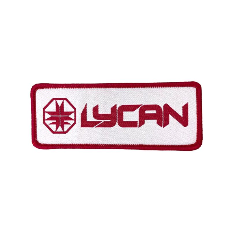 PARCHES LYCAN - FONDO BLANCO Y LOGO ROJO